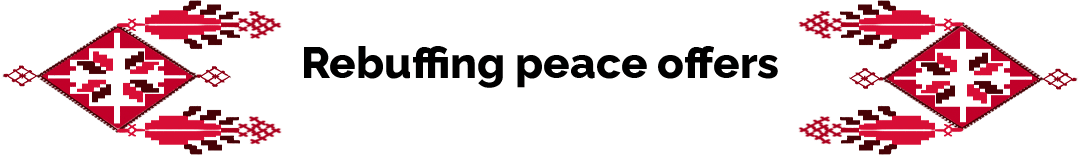 Rebuffing peace offers