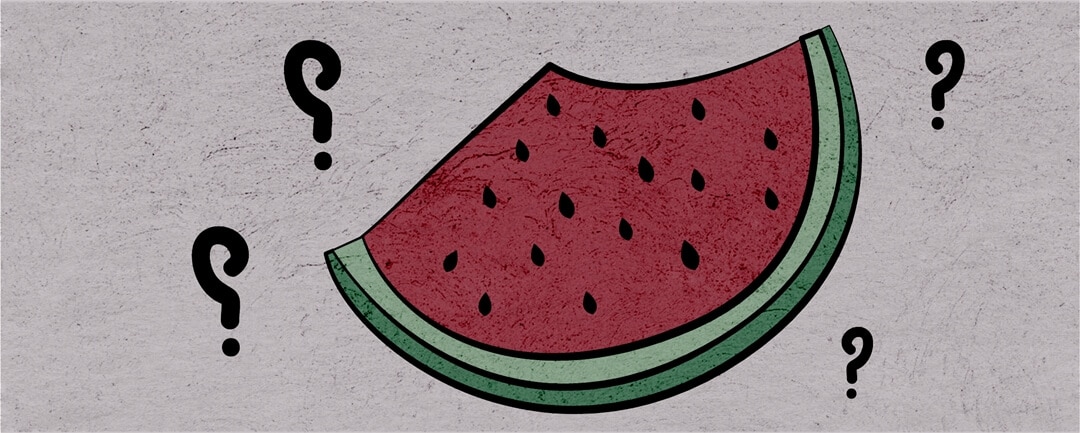 Did Palestinians use watermelons during the first Intifada?